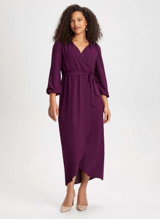 Wrap Style Maxi Dress