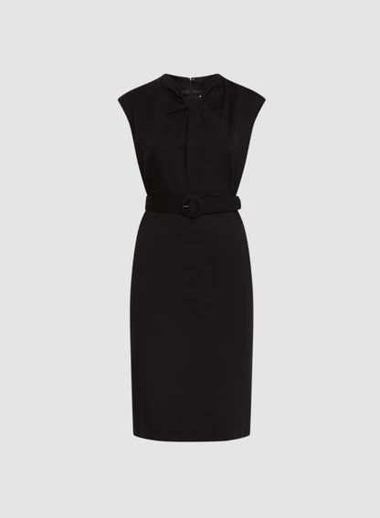 Twist Neck Detail Sheath Dress
