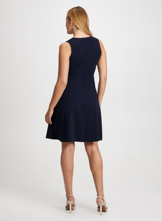 Button Detail Sleeveless Dress