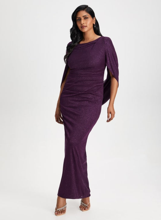 Draped Sleeve Detail Dress