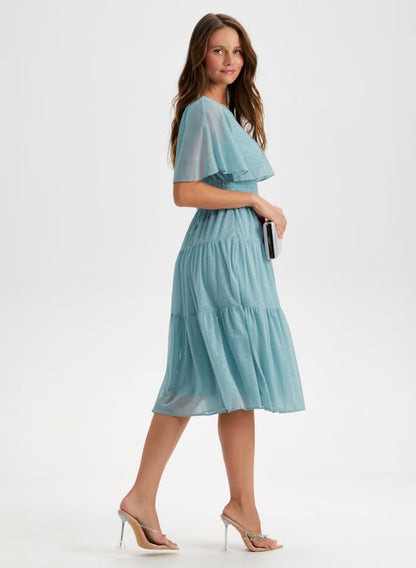 Capelet Overlay Dress