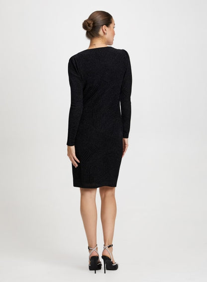 Metallic Jacquard Motif Dress