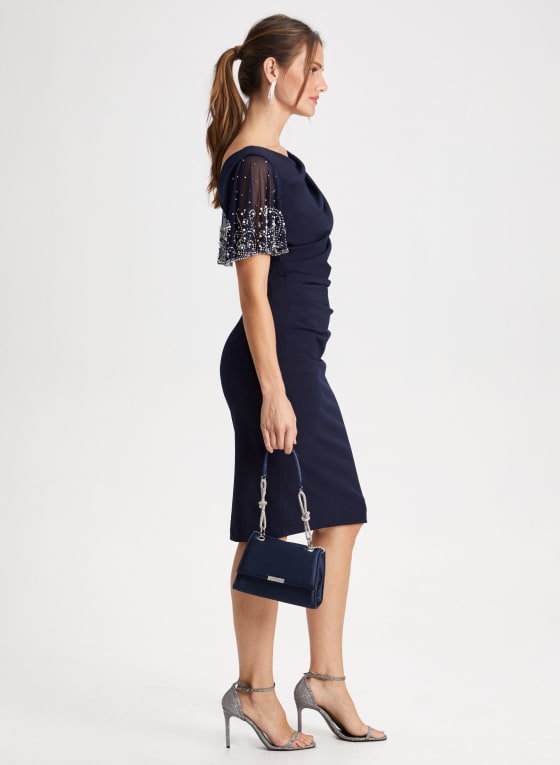 Beaded Sleeve Dress