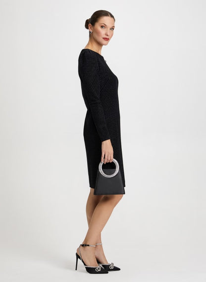 Metallic Jacquard Motif Dress