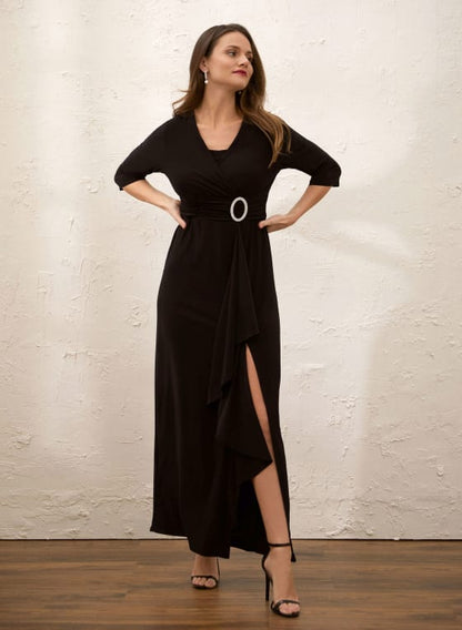 Rhinestone Buckle Detail Dress